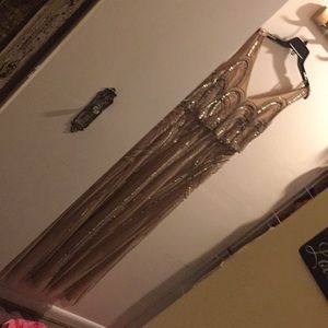 Adrianna Papell Beaded Gown / Nursing Friendly!